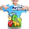 Kids Summer Casual Alphabet Lore Kindergarten Students 3D Print T-shirts Boys Girls Funny Lovely Print T-shirts Children Tops