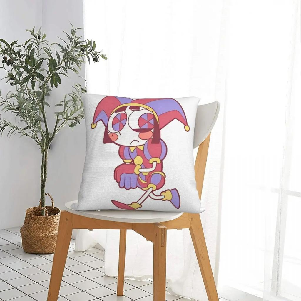 Pomni The Amazing Digital Circus Pillow Cases Cushion Covers Decorative Throw Pillow Case Cover for Sofa