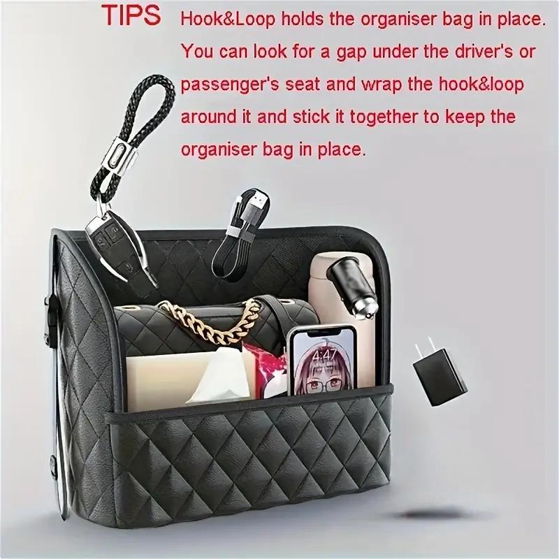 1 шт., автомобильная сумка для хранения, подвесной держатель для автомобильного сиденья, сумка для хранения салфеток, сумка для хранения из искусственной кожи, большая вместительная сумка для хранения