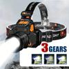 Rechargeable Headlights, Sensor Headlights, Built-in Battery USB Rechargeable, 3 Modes, Outdoor Camping and Fishing Lights