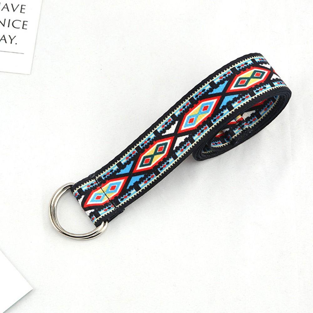 Этнический стиль тренд двойная кольцевая пряжка пояс холщовый ремешок нейлоновый плетеный ремень плетение пояс