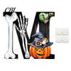 Fireplace Hanging Ornaments Halloween HOME Letter Wall Ornament, Wooden Festive Decor with Ghost Skull Cute Black Cat Sign Pumpkin Bat Elements