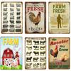 Family Butchers Tin Signs Beef Cuts Duck Eggs Wool Vintage Metal Plaque Farmhouse Farm Shop Wall Decor Cow Pig Poster YI-120