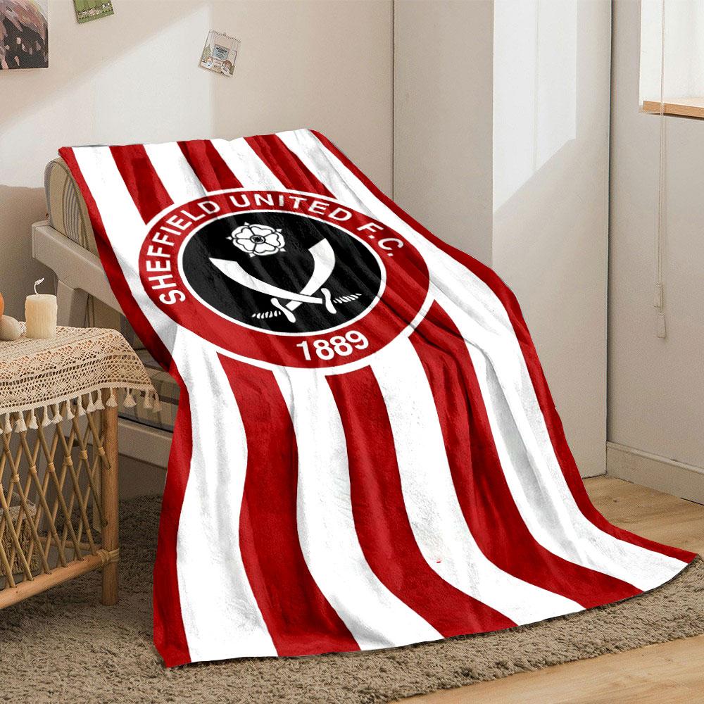 Sheffield United FC Emblem Blanket print blanket soft and cozy perfect for the living room bed sofa or a nap,gift