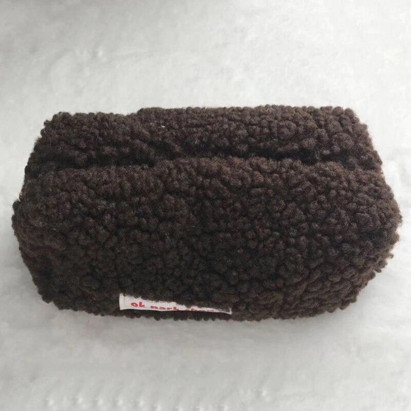 Lamb Hair Cosmetic Bag Plush Storage Bag Cute Stationery Bag Large Capacity Stationery Cosmetic Storage Bag