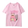 Summer children's playful Pikachu print  short-sleeved casual T-shirt for boys and girls, comfortable and soft.