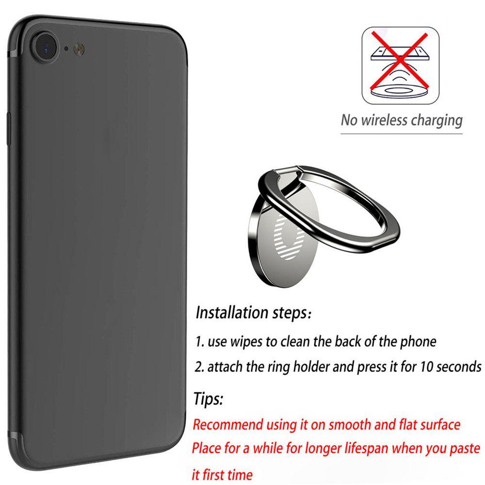 Сверхтонкая подставка для мобильного телефона из алюминиевого сплава, держатель-кольцо для пальца, автомобильный кронштейн, вращение на 360 градусов, настольная