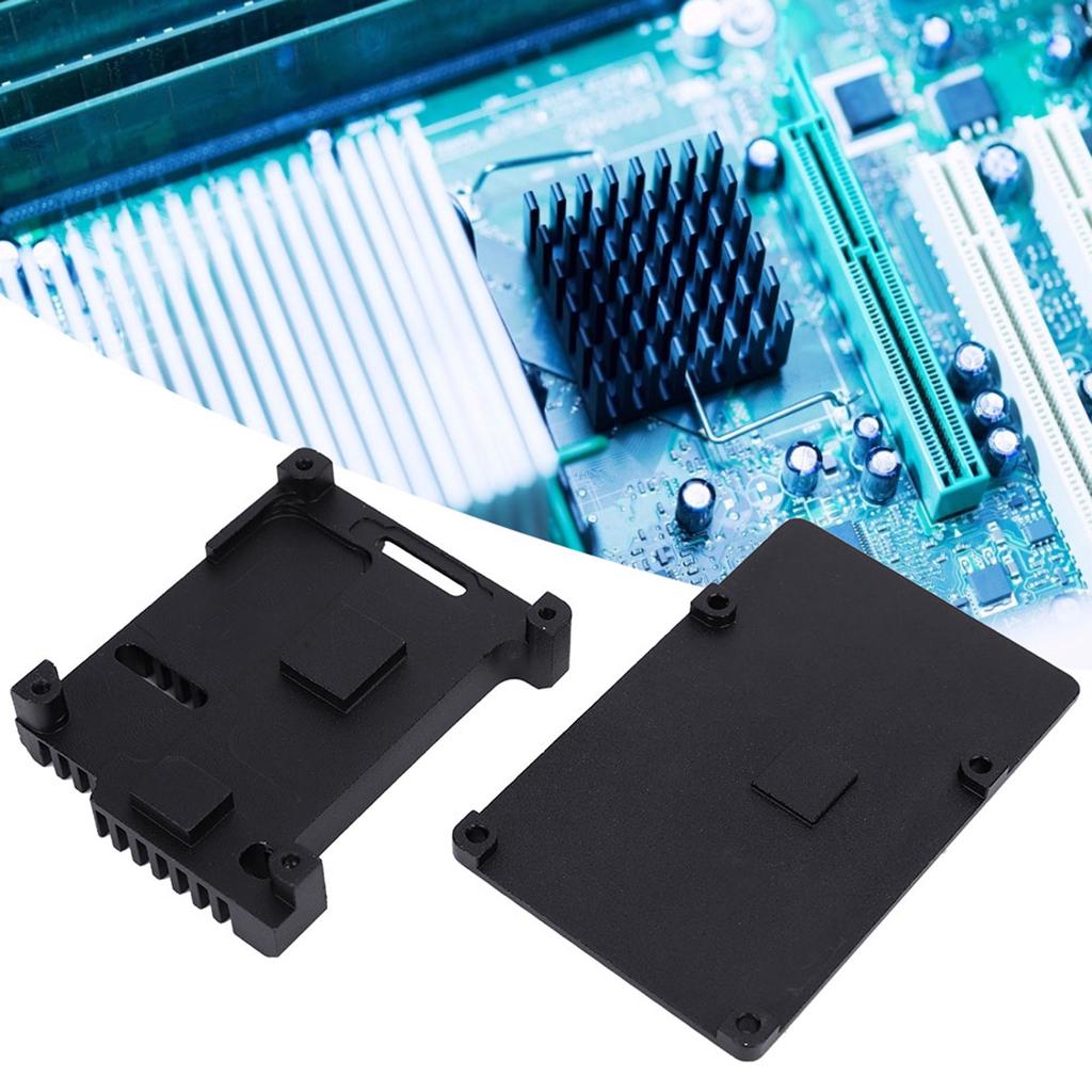Motherboard Shell Box Black Aluminium Alloy Fit for RaspberryPi 3 Model B 2b3b+