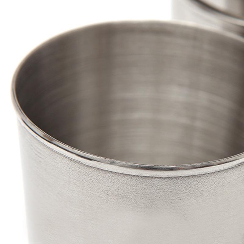 4Pcs/set Stainless Steel Hip Flask Cup Portable 30Ml/70Ml/150Ml Wine Cups with Leather Case Outdoor Tableware Mini Coffee Tea Beer Cup