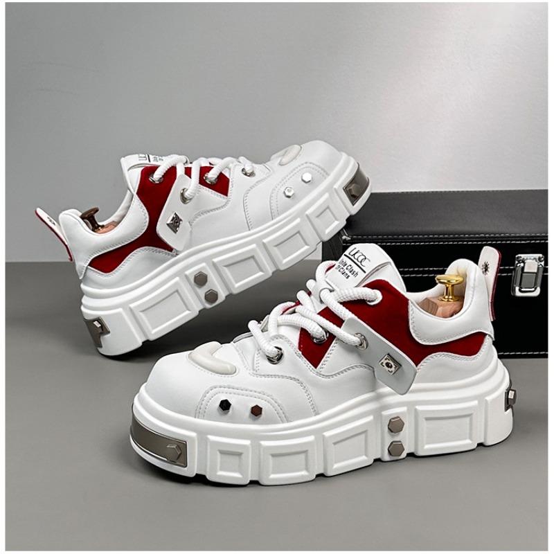 Fashion Shoes for Men Trendy Big Head Thick Sole Derby Shoes Fad Rivets Versatile Casual Shoe Punk Skateboard Men Shoe Zapatillas Hombre