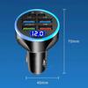 66W Car Charger Dual PD+USB QC3.0 Quick Charging 6-Port Phone Charger 12-32V Cigarette Lighter Adapter with Voltmeter Display