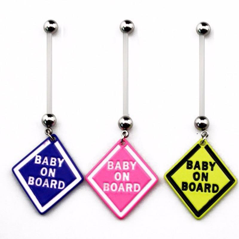 Хрустальное кольцо для пупка, кольца для живота ребенка на борту, висячие украшения для пирсинга, хороший подарок для беременных