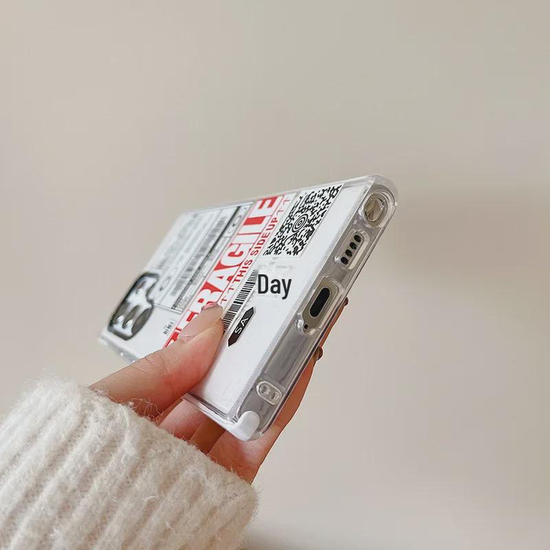 Индивидуальная этикетка для кошелька для чехлов S24 Ultra, S23, S22 Plus, S21+ с защитой от падения