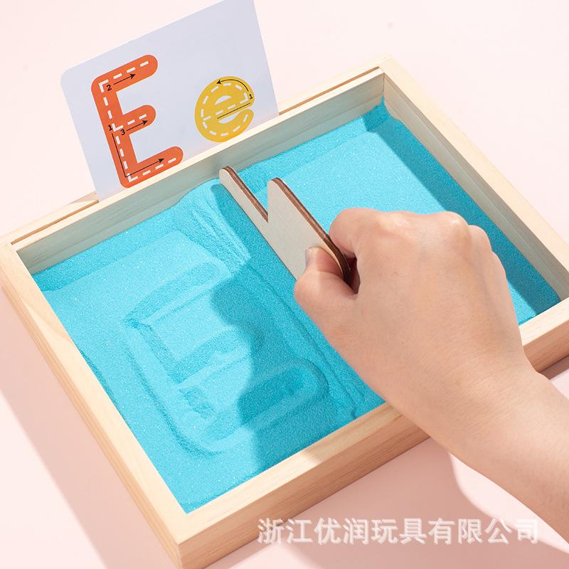 Песочница для письма Трансграничная деревянная дошкольная песочница для просвещения каллиграфии песочница для соскребания детские учебные пособия деревянные развивающие игрушки