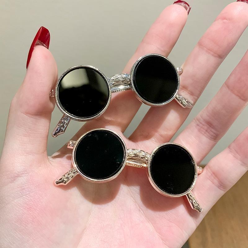 1 шт., модные забавные очаровательные заколки для волос, винтажные заколки в форме очков, заколки для волос для женщин, аксессуары для волос