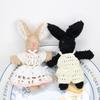 Cute Plush Rabbit Keychain Cartoon Doll Toy Big Ear Rabbit Pendant Keyring for Women Couple Bag Ornament Car Key Chain