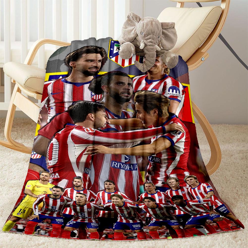 Atletico Madrid Blanket Soft Cozy Great For Sofa Picnics Bedding For All Seasons Modern Style Ideal Gift For Friends Family Couples Picnic