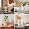 Modern minimalist white ceramic vase 2PCS