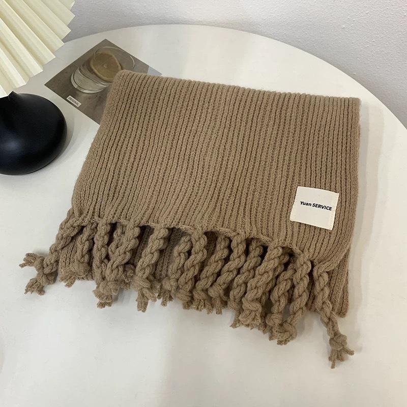 Шарф Qiandongge женский зимний корейский универсальный студенческий парный вязаный теплый шарф прямые продажи с фабрики