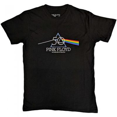 Pink Floyd Хлопковая футболка унисекс для взрослых с логотипом 50th