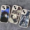 Аниме F-Фушигуро М-Мегуми Кожаный Чехол Для Телефона Для IPhone 16 15 14 13 12 11 Pro Max Plus Ударопрочный Чехол