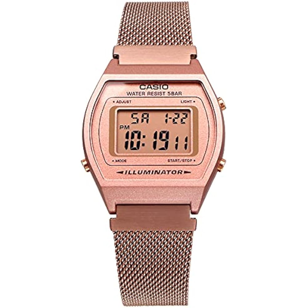 Casio CASIO Цифровые часы Винтажная серия B640WMR-5A Унисекс Розовое золото Металлический сетчатый ремешок Зарубежные М...
