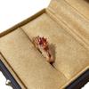 Французское ретро красное циркониевое кольцо женское модное личностное изысканное сотня чувство ниши изысканное высококлассное чувство открытое кольцо на указательный палец