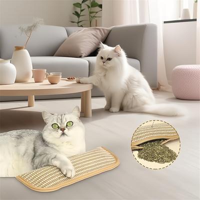 Скребок из сизаля - Игрушка-подушка | Интерактивная подушка для питомцев для котят, Самоуспокаивающая домашняя игрушка для щенков малых и средних пород, Для дома