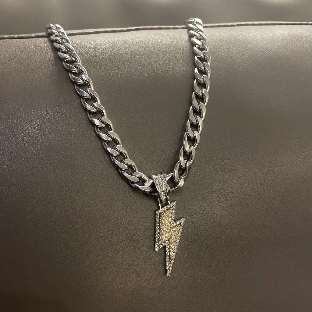 Men's Trendy Letter Necklace: Versatile Light Luxury Cuban Chain Choker