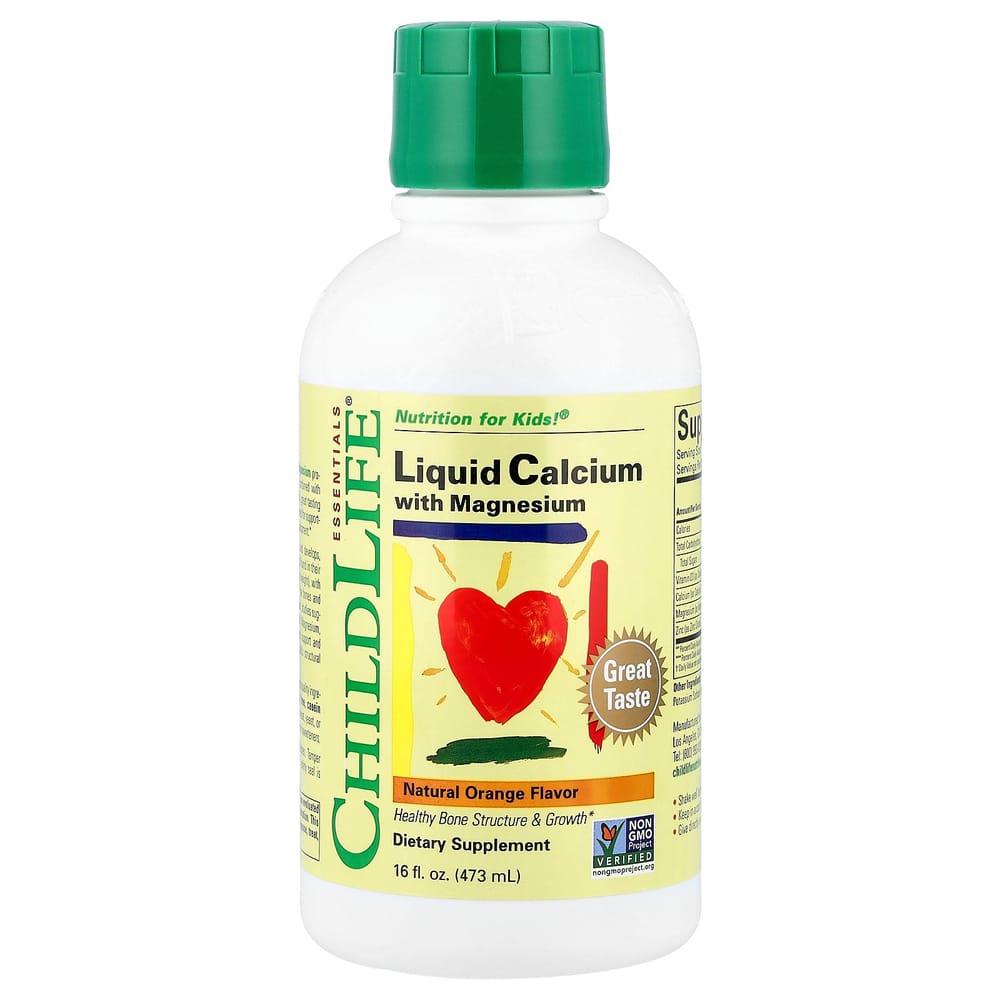 ChildLife Magnesium Infused Liquid Calcium, Orange Flavor, 474ml (16 fl oz)