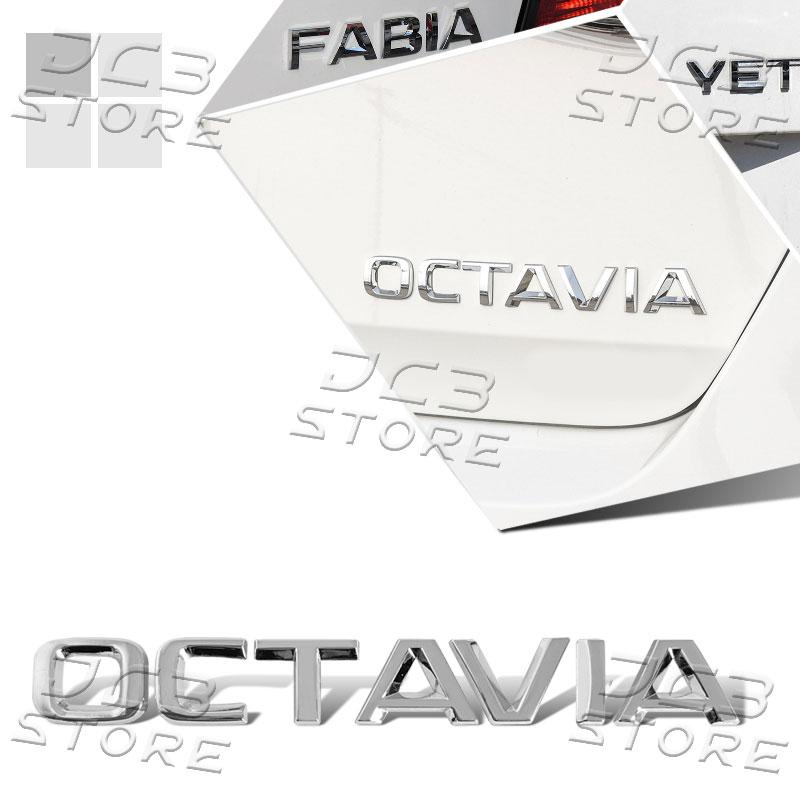 AAABV1 3D Car Styling Metal Rear Trunk Body Sticker For Skoda Octavia Kodiaq Superb Fabia Kamiq Yeti 4x4 Logo Auto Accessories