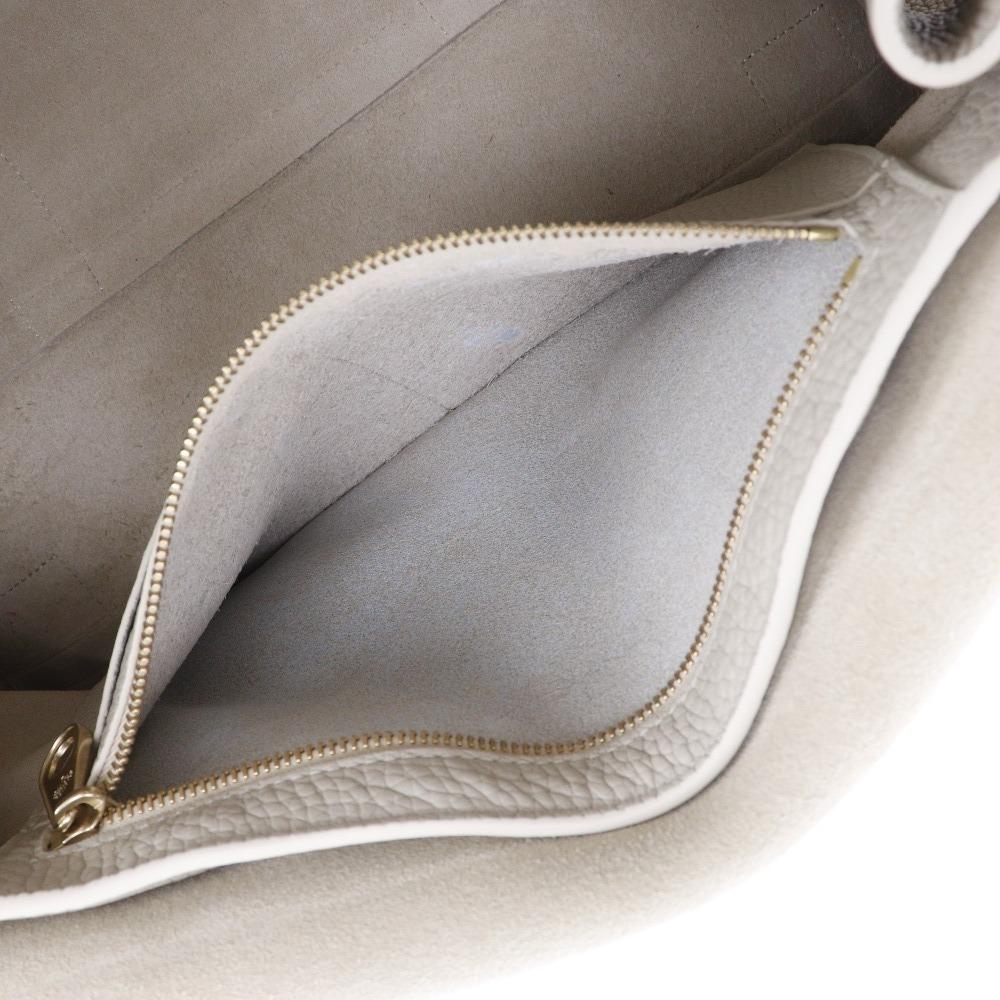 MULBERRY Bayswater Tote Bag HH6592/736W160 Chalk Heavy Grain gray leather Women Used