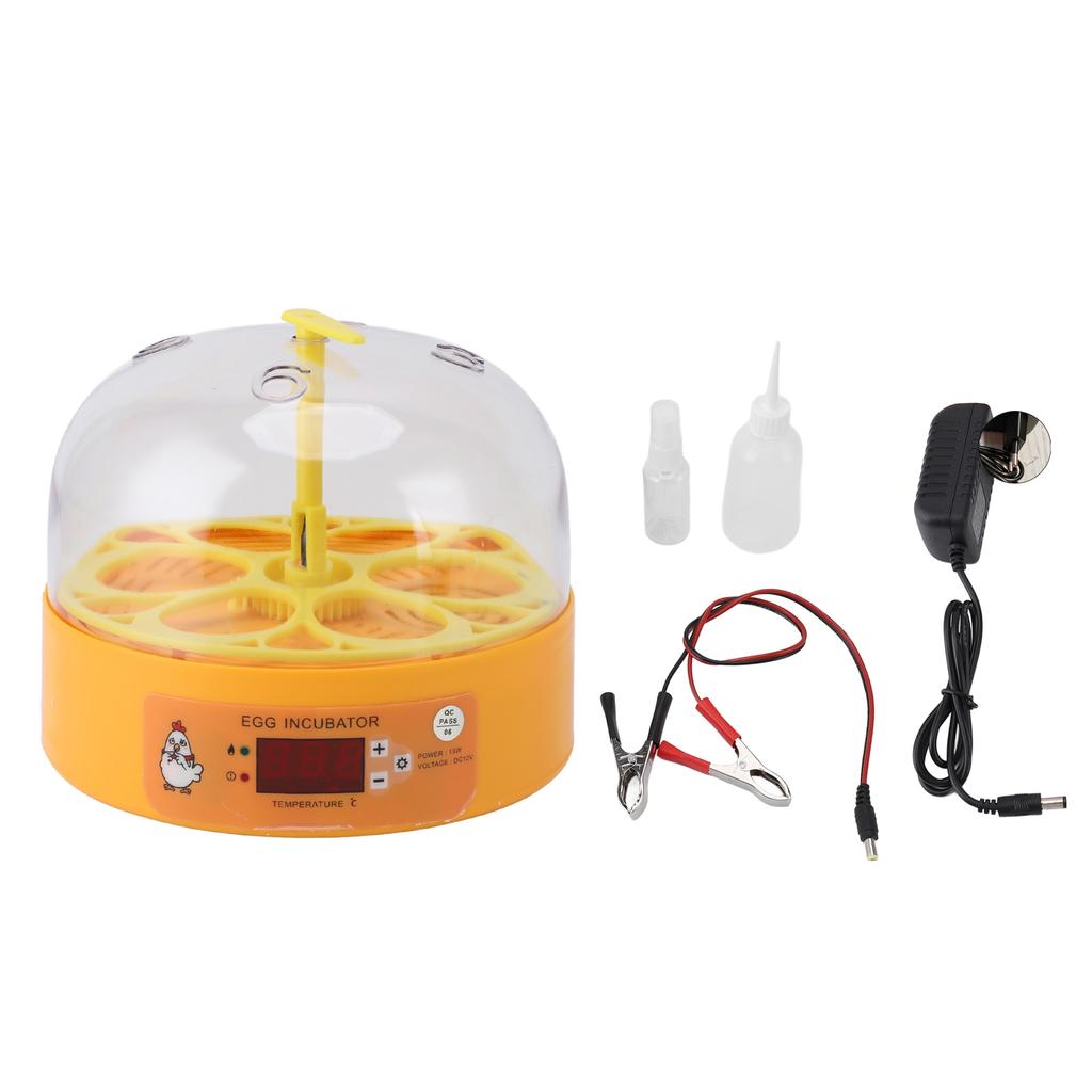 6 Egg Smart Chicken Incubators Automatic Temperature Control Small Display Hatcher Machine for