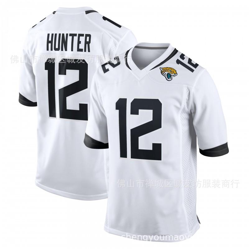 Mens NFL Jaguars 12 Travis Hunter Football Jersey - White S-XXXL All