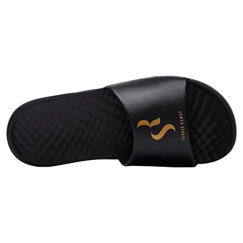 Mizuno Alpha SR4 Sergio Ramos Signature Unisex Slide Sandals Black Gold P1GJ230401