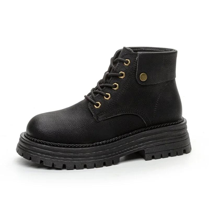 SyfIyno 2024 New Plus Plush and Thin Styles Boots Women Chunky Boots Ladies Shoes Khaki Yellow Black Boots Women Barefoot Shoes