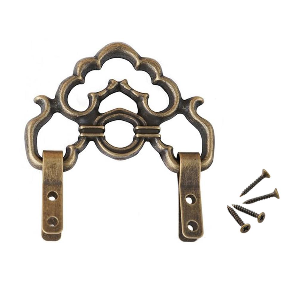 Antique Chinese Style Brass Hook for Mirrors and Frames Heavy Duty Copper Wall Hanger