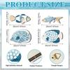 4pcs Wooden Tropical Fish Wall Decoration Vintage Ocean Animal Ornaments  Kids Room Decor