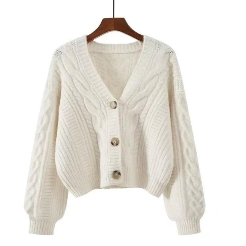 Women Outerwear Elegant Autumn Winter Coat Loose Matching Cardigan for Women Long Sleeve Top Vintage Casual Basic Top Sweater Knitwear