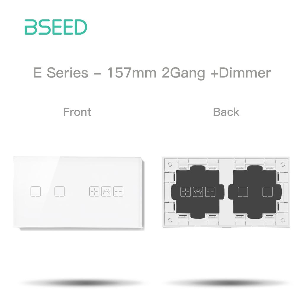 BSEED Wifi Диммер Настенный выключатель света 1/2/3 клавиши Умный сенсорный выключатель Функция Основание Стеклянная передняя панель DIY Детали Свободная комбинация