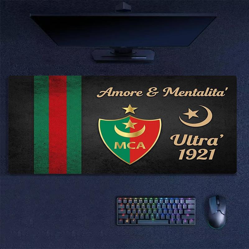 Mouloudia Club Alger MCA Color Mouse Pad Large Gaming Table Cushion Non-slip Laptop Tablet Big Mousepad XXL Mat Mini PC Playmat With Lock edge