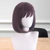 Cosplay Wig Smooth Simulated Fluffy Soft Full Coverage Role Play Light Purple Short Shinonome Ena Wig with Bangs Party Supply