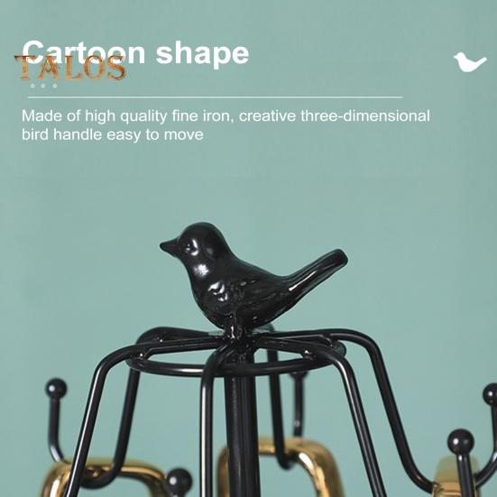 Подставка для чашки с 6 крючками, подставка для чашки и блюдца, стойка для хранения чашек с просторным основанием для кофейных чашек, чайных чашек, креативный декор и органайзер для