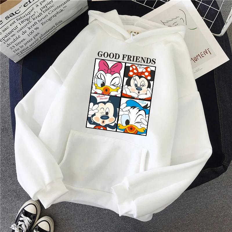 New Comfortable Versatile Couple Printed Hoodie Pocket Kawaii Loose Fashion Top Men's Sweatshirt Cartoon Winter and Autumn Casua