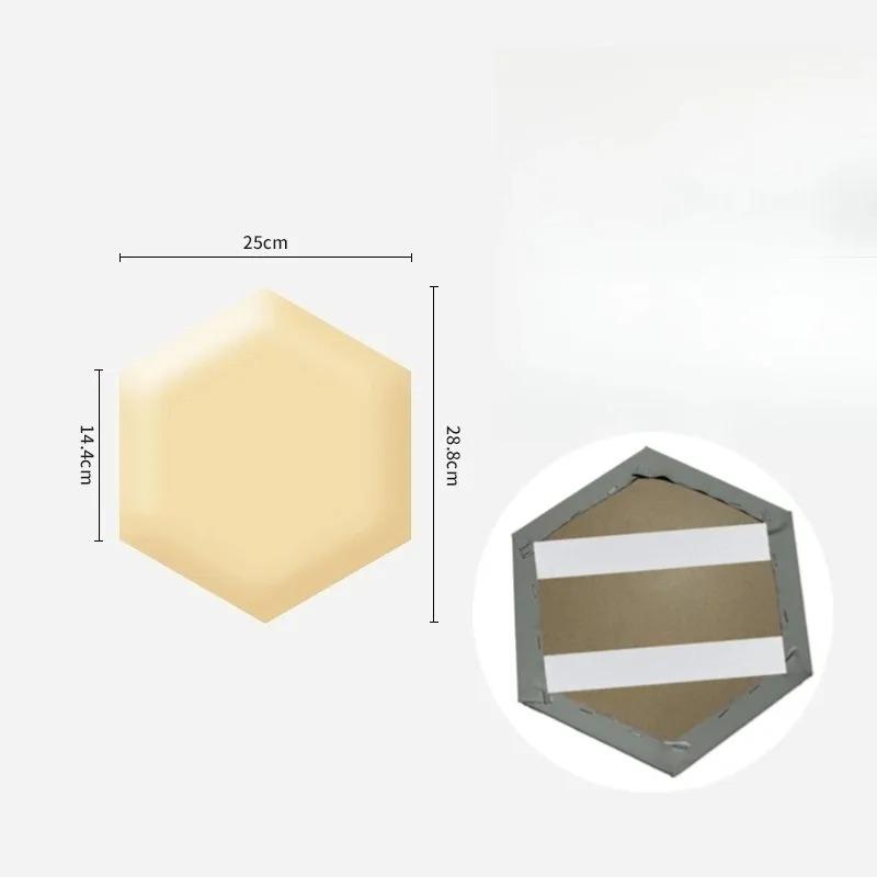 1 шт. Шестиугольные 3D Настенные Наклейки Мягкие Стеновые Панели Противоударные Отклеивающиеся Изголовье Самоклеящиеся Кожаные Мягкие Панели