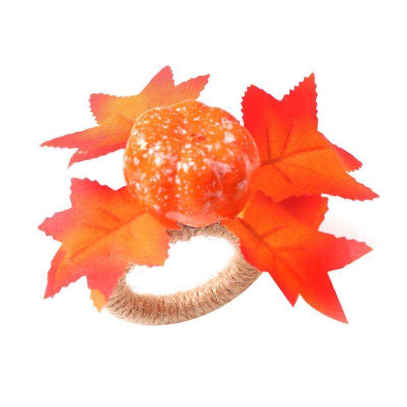 12pcs Creative Simulation Maple Leaf Napkin Buckles Modern Western Hotel Napkin Ring Serviette Ring for Dining Table