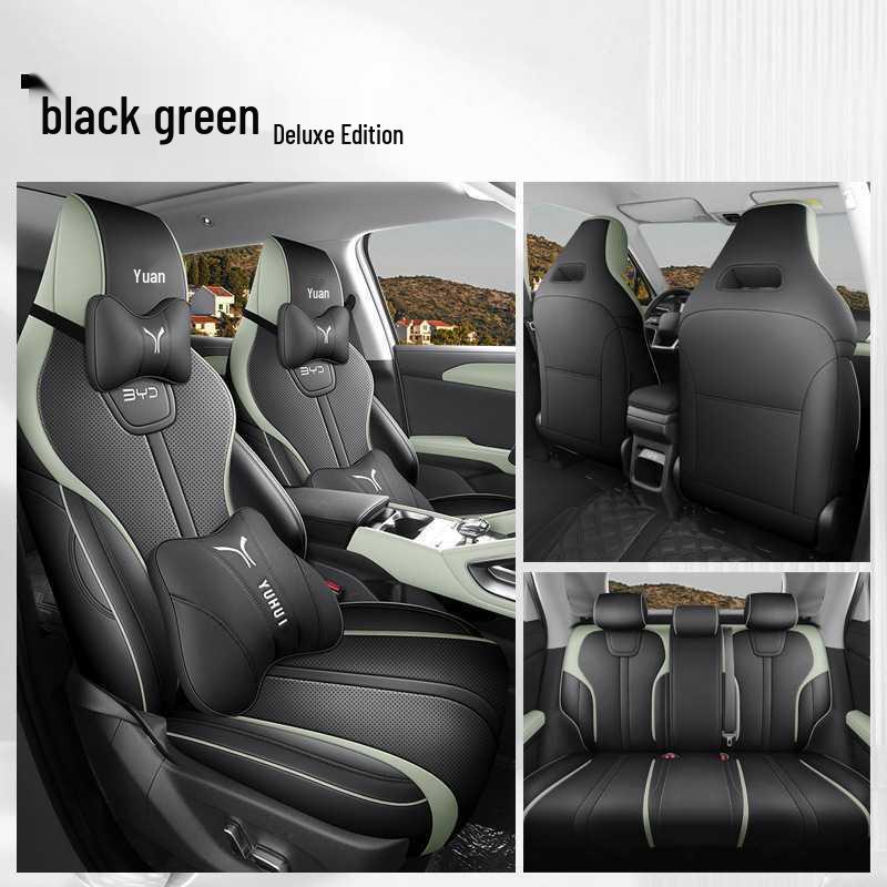 Всесезонные чехлы на сиденья автомобиля BYD Yuan UP из кожи для пятиместных моделей