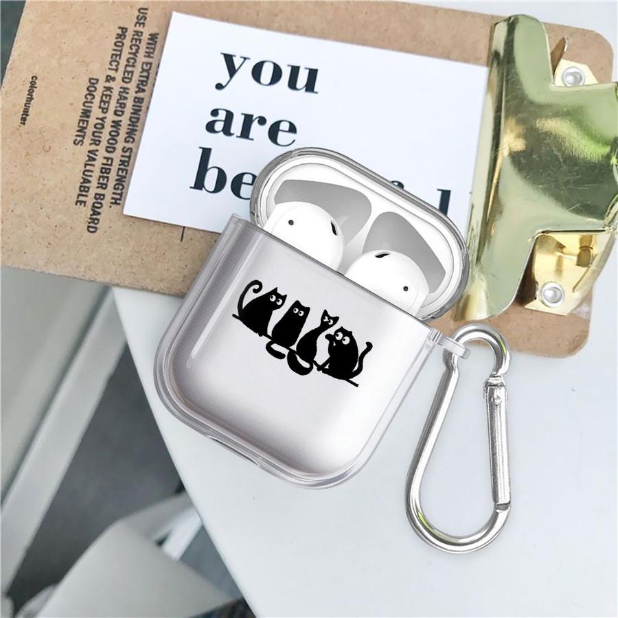 Прозрачные Чехлы для Наушников Чехол для Airpods Pro2 Pro3 Pro 2 3 1 4 Мультяшный Милый Кот