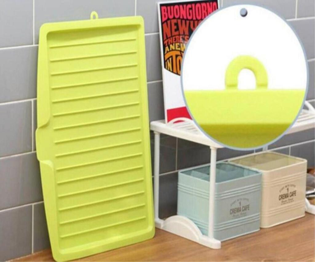 Rectangular Kitchen Drain Tray and Storage Rack for Fruits, Vegetables, and Tableware
