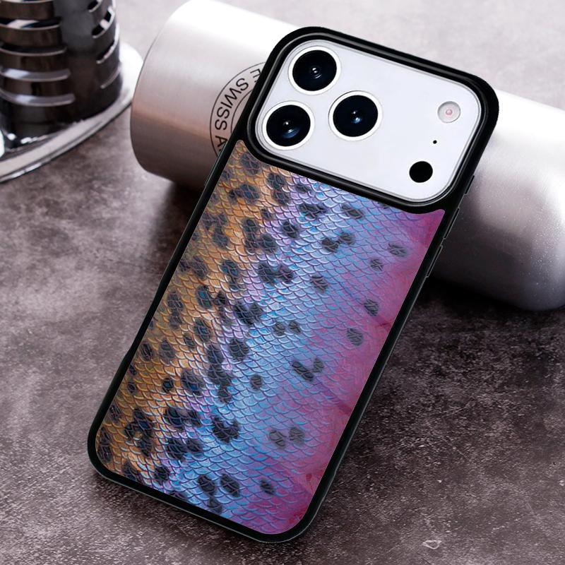Rainbow Trout Fishing Skin soft Phone Case for iPhone 17 16 15 Pro Max Air 14 13 12 11 Plus Shockproof Capa Cover
